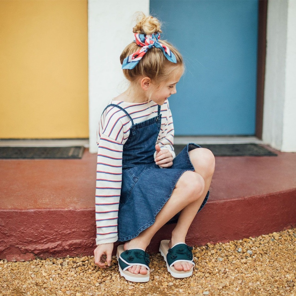 Zara girls denim tiered dress